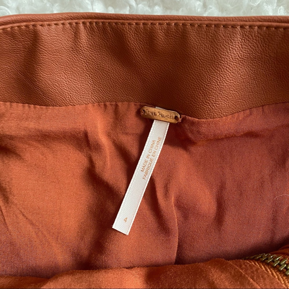 FREE PEOPLE Feelin Fresh Vegan Leather Mini Skirt - Picture 3 of 5